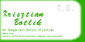 krisztian botlik business card