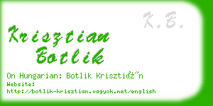 krisztian botlik business card